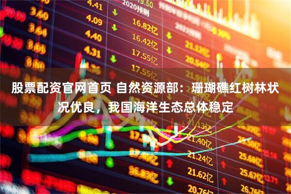 股票配资官网首页 自然资源部：珊瑚礁红树林状况优良，我国海洋生态总体稳定
